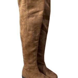 Ann Taylor OTN Boot Brown Suede Flat Size 8 Almond Toe